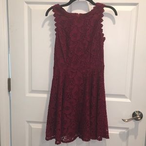 Red lace dress